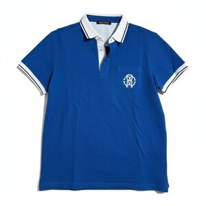 Roberto Cavalli Blue Polo Short Sleeve Shirt US‎ Size L